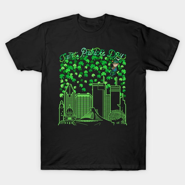 Saint Patrick's Day Montreal Canada T-Shirt by travel2xplanet